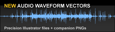 Precision vector files - audio waveform and waveform-based bar graphs